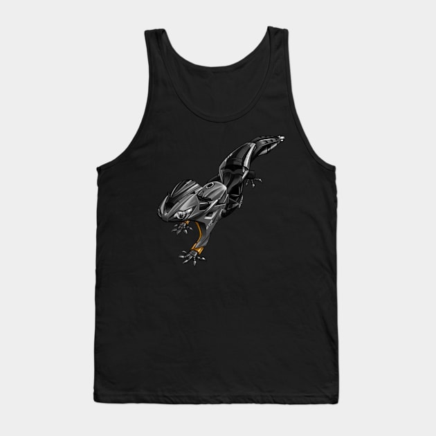 Triumph Daytona Gecko Black Tank Top by MOTORIND